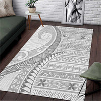 Tokelau White Sunday Area Rug Lotu Tamaiti Ngatu Tokelau Feletoa Manulua - Polynesian Pride