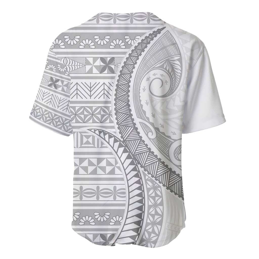 Tokelau White Sunday Baseball Jersey Lotu Tamaiti Ngatu Tokelau Feletoa Manulua - Polynesian Pride