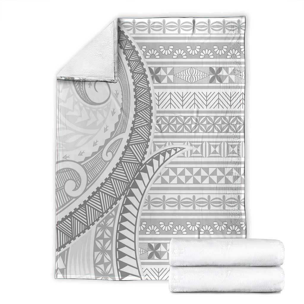 Tokelau White Sunday Blanket Lotu Tamaiti Ngatu Tokelau Feletoa Manulua - Polynesian Pride