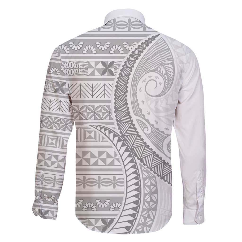 Tokelau White Sunday Family Matching Mermaid Dress and Hawaiian Shirt Lotu Tamaiti Ngatu Tokelau Feletoa Manulua - Polynesian Pride