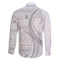 Tokelau White Sunday Family Matching Short Sleeve Bodycon Dress and Hawaiian Shirt Lotu Tamaiti Ngatu Tokelau Feletoa Manulua - Polynesian Pride