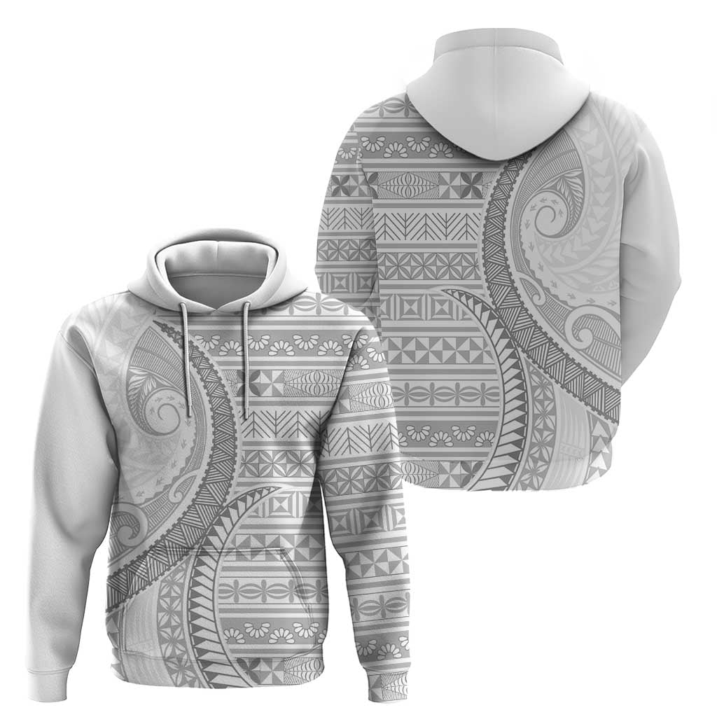 Tokelau White Sunday Hoodie Lotu Tamaiti Ngatu Tokelau Feletoa Manulua - Polynesian Pride