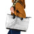 Tokelau White Sunday Leather Tote Bag Lotu Tamaiti Ngatu Tokelau Feletoa Manulua - Polynesian Pride