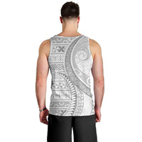 Tokelau White Sunday Men Tank Top Lotu Tamaiti Ngatu Tokelau Feletoa Manulua - Polynesian Pride