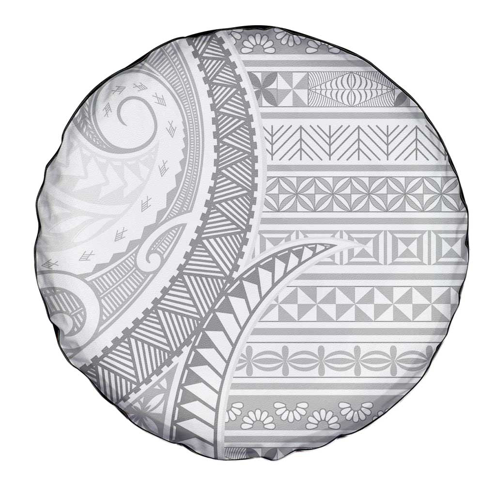 Tokelau White Sunday Spare Tire Cover Lotu Tamaiti Ngatu Tokelau Feletoa Manulua - Polynesian Pride