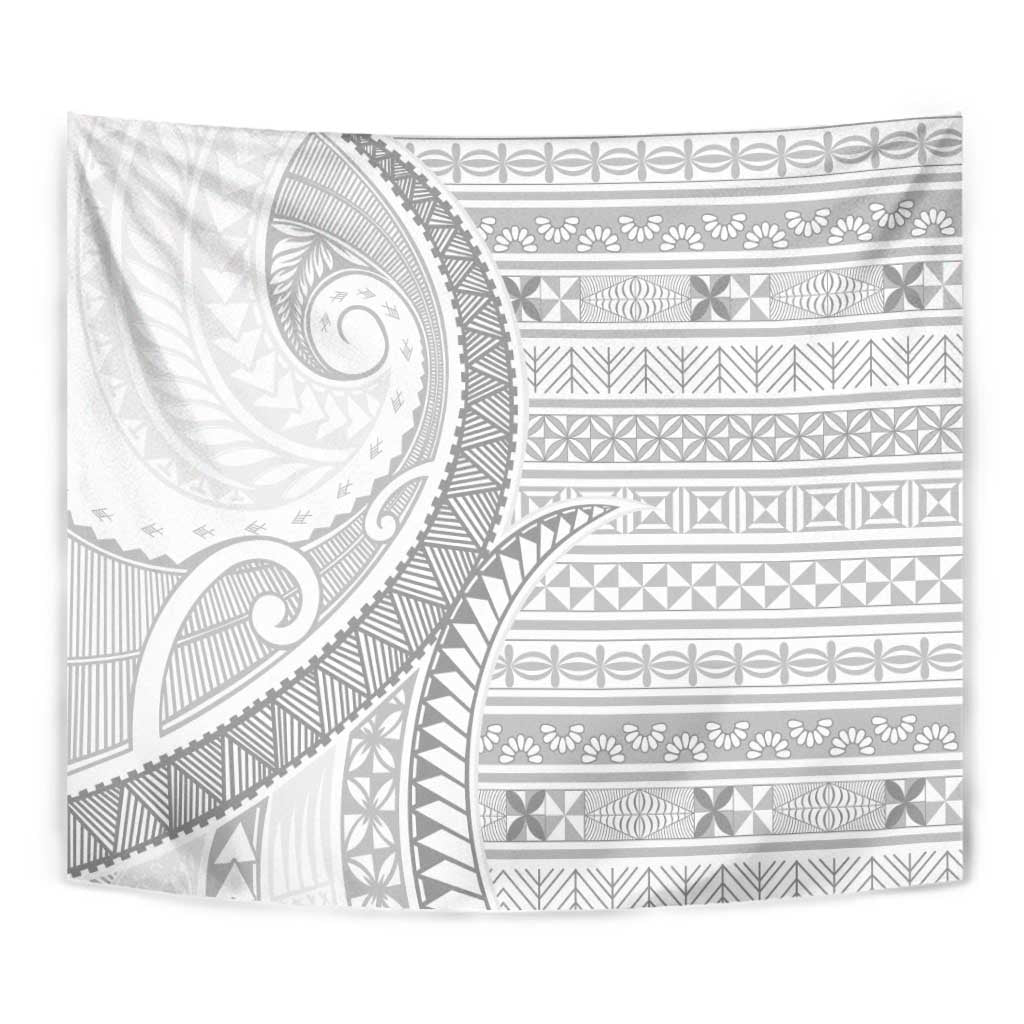 Tokelau White Sunday Tapestry Lotu Tamaiti Ngatu Tokelau Feletoa Manulua - Polynesian Pride