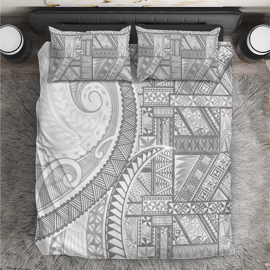 Tonga White Sunday Bedding Set Lotu Tamaiti Ngatu Tribal - Polynesian Pride