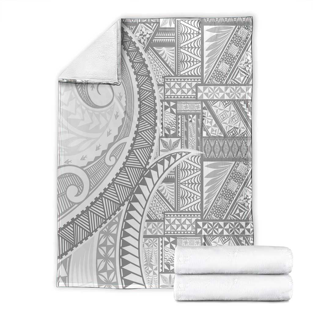Tonga White Sunday Blanket Lotu Tamaiti Ngatu Tribal - Polynesian Pride