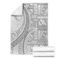 Tonga White Sunday Blanket Lotu Tamaiti Ngatu Tribal - Polynesian Pride