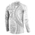 Tonga White Sunday Button Sweatshirt Lotu Tamaiti Ngatu Tribal - Polynesian Pride