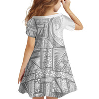 Tonga White Sunday Family Matching Mermaid Dress and Hawaiian Shirt Lotu Tamaiti Ngatu Tribal - Polynesian Pride