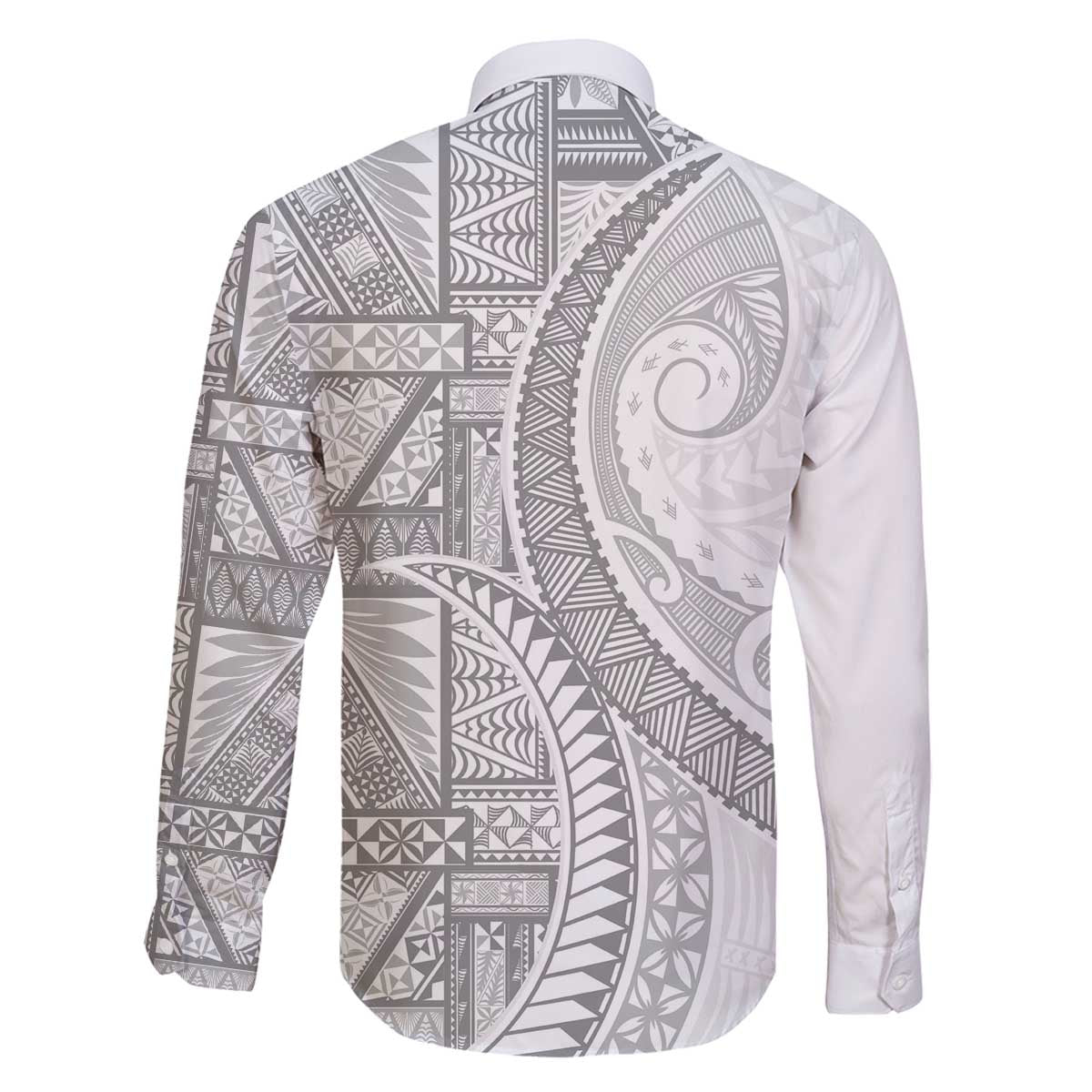 Tonga White Sunday Family Matching Off The Shoulder Long Sleeve Dress and Hawaiian Shirt Lotu Tamaiti Ngatu Tribal - Polynesian Pride