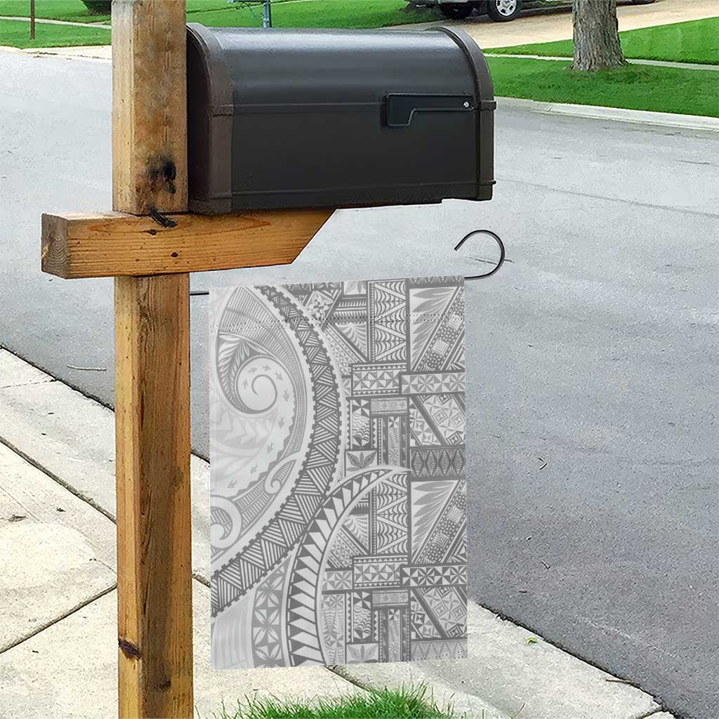 Tonga White Sunday Garden Flag Lotu Tamaiti Ngatu Tribal - Polynesian Pride