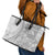 Tonga White Sunday Leather Tote Bag Lotu Tamaiti Ngatu Tribal - Polynesian Pride