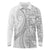 Tonga White Sunday Long Sleeve Polo Shirt Lotu Tamaiti Ngatu Tribal - Polynesian Pride