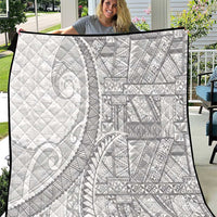 Tonga White Sunday Quilt Lotu Tamaiti Ngatu Tribal - Polynesian Pride