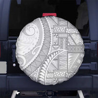 Tonga White Sunday Spare Tire Cover Lotu Tamaiti Ngatu Tribal - Polynesian Pride