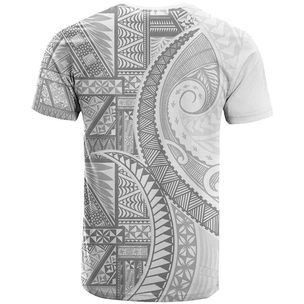 Tonga White Sunday T Shirt Lotu Tamaiti Ngatu Tribal - Polynesian Pride