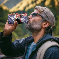 American Samoa Bald Eagle Personalized 4 in 1 Can Cooler Tumbler Polynesian Teuila Flowers - Polynesian Pride