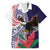 American Samoa Bald Eagle Personalized Hawaiian Shirt Polynesian Teuila Flowers - Polynesian Pride
