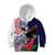 American Samoa Bald Eagle Personalized Kid Hoodie Polynesian Teuila Flowers - Polynesian Pride