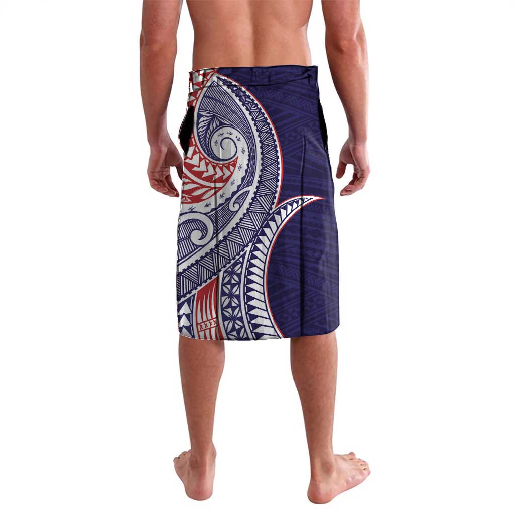 American Samoa Bald Eagle Personalized Lavalava Polynesian Teuila Flowers - Polynesian Pride