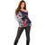 American Samoa Bald Eagle Personalized Off Shoulder Sweater Polynesian Teuila Flowers - Polynesian Pride