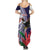 American Samoa Bald Eagle Personalized Summer Maxi Dress Polynesian Teuila Flowers - Polynesian Pride