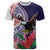 American Samoa Bald Eagle Personalized T Shirt Polynesian Teuila Flowers - Polynesian Pride