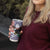 American Samoa Bald Eagle Personalized Tumbler Cup Polynesian Teuila Flowers - Polynesian Pride