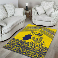 Niue Crab Personalised Area Rug Niuean Hiapo Pattern - Polynesian Pride