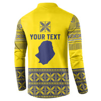 Niue Crab Personalised Button Sweatshirt Niuean Hiapo Pattern - Polynesian Pride