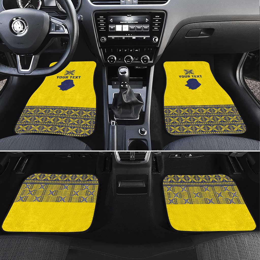 Niue Crab Personalised Car Mats Niuean Hiapo Pattern - Polynesian Pride