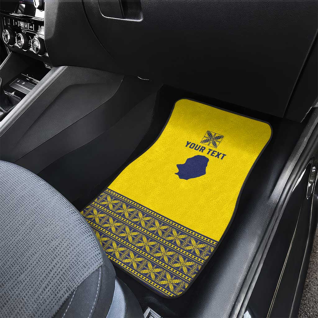 Niue Crab Personalised Car Mats Niuean Hiapo Pattern - Polynesian Pride