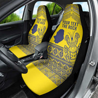 Niue Crab Personalised Car Seat Cover Niuean Hiapo Pattern - Polynesian Pride