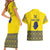 Niue Crab Personalised Couples Matching Short Sleeve Bodycon Dress and Hawaiian Shirt Niuean Hiapo Pattern - Polynesian Pride