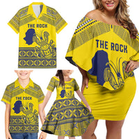 Niue Crab Personalised Family Matching Off Shoulder Short Dress and Hawaiian Shirt Niuean Hiapo Pattern - Polynesian Pride