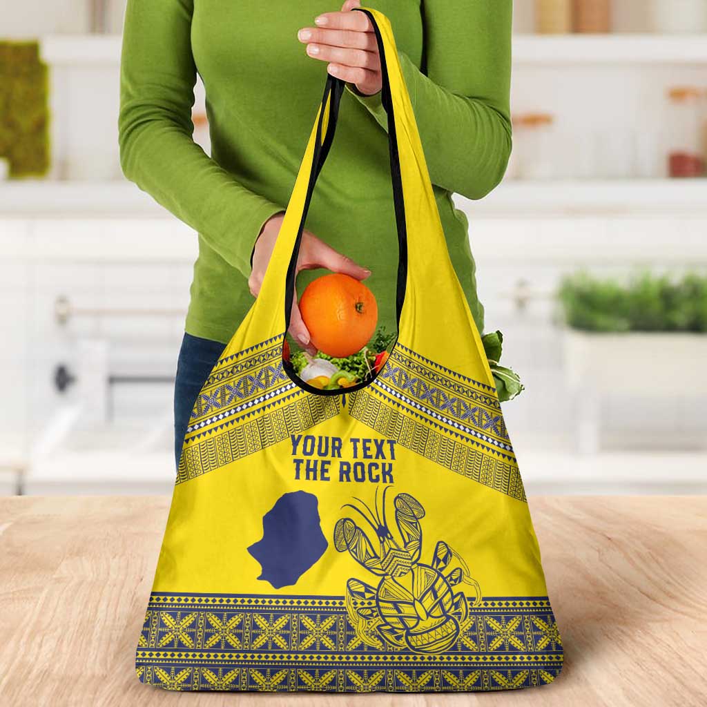 Niue Crab Personalised Grocery Bag Niuean Hiapo Pattern - Polynesian Pride