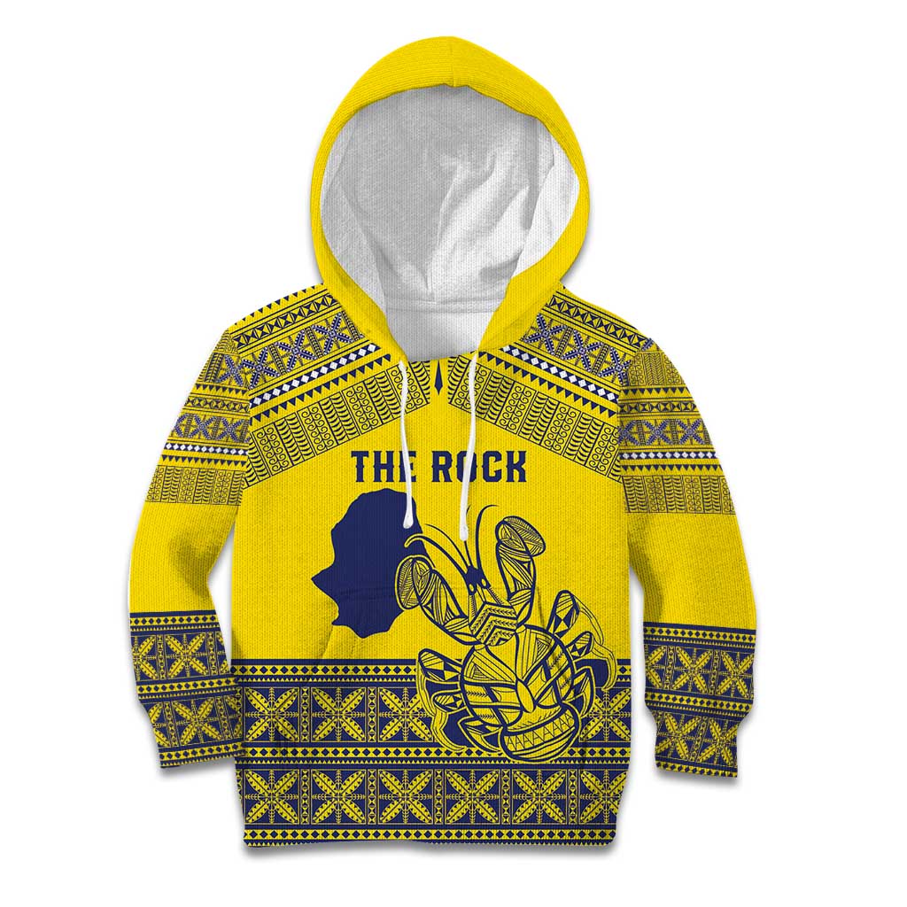 Niue Crab Personalised Kid Hoodie Niuean Hiapo Pattern - Polynesian Pride