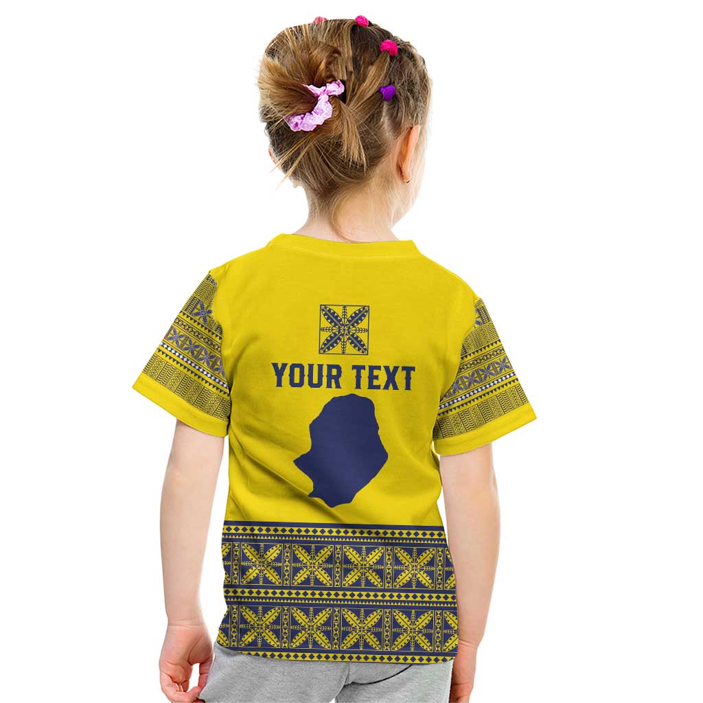 Niue Crab Personalised Kid T Shirt Niuean Hiapo Pattern - Polynesian Pride