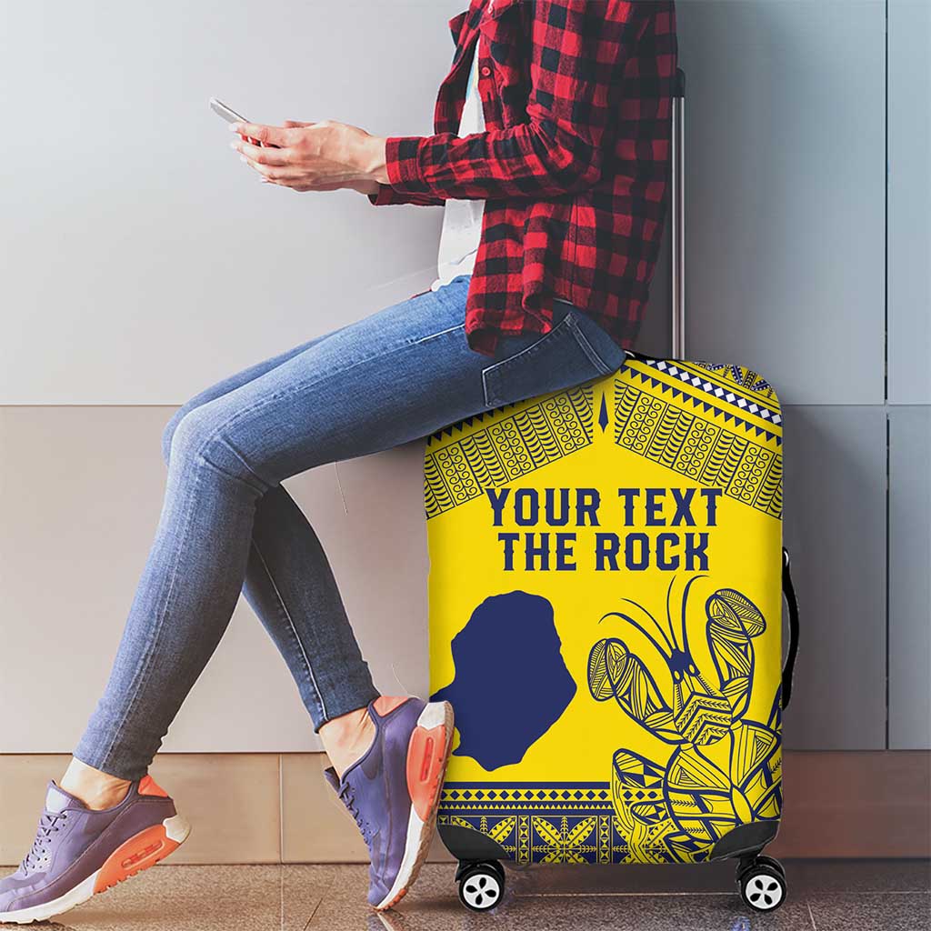 Niue Crab Personalised Luggage Cover Niuean Hiapo Pattern - Polynesian Pride