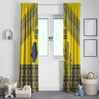 Niue Crab Personalised Window Curtain Niuean Hiapo Pattern - Polynesian Pride