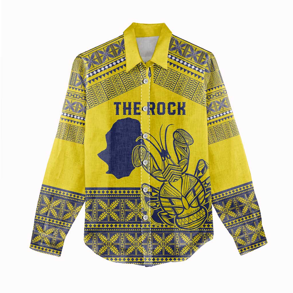 Niue Crab Personalised Women Casual Shirt Niuean Hiapo Pattern - Polynesian Pride