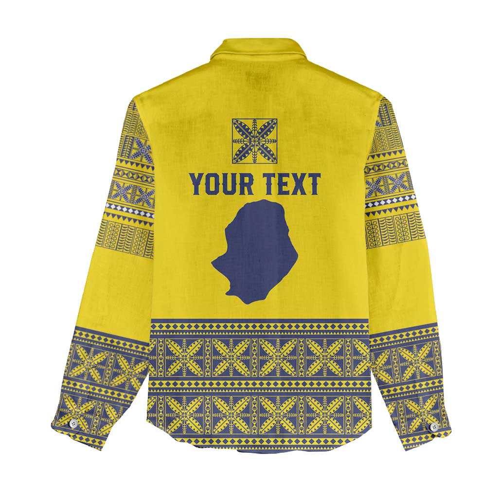 Niue Crab Personalised Women Casual Shirt Niuean Hiapo Pattern - Polynesian Pride