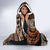 Vintage Samoa Siapo Mamanu Hooded Blanket Brown Samoan Tapa Motif - Polynesian Pride
