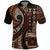 Vintage Samoa Siapo Mamanu Polo Shirt Brown Samoan Tapa Motif - Polynesian Pride