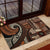 Vintage Samoa Siapo Mamanu Rubber Doormat Brown Samoan Tapa Motif - Polynesian Pride
