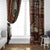 Vintage Samoa Siapo Mamanu Window Curtain Brown Samoan Tapa Motif - Polynesian Pride