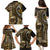 Vintage Samoa Siapo Mamanu Family Matching Puletasi and Hawaiian Shirt Gold Samoan Tapa Motif - Polynesian Pride