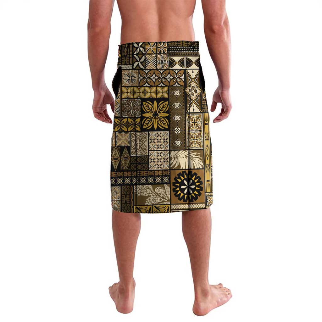 Vintage Samoa Siapo Mamanu Lavalava Gold Samoan Tapa Motif - Polynesian Pride